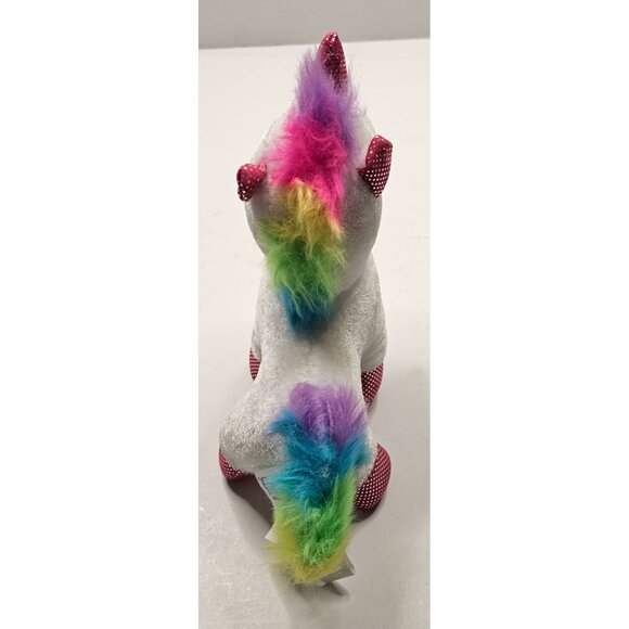 Plush Rainbow Unicorn Pony Stuffed Animal Toy Polyester Fiber 7.5" - Picture 11 of 13
